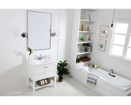 Elegant Bathroom Vanity - White, L 30" (VF2530WH)