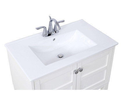 Elegant Bathroom Vanity - White, L 30" (VF2530WH)