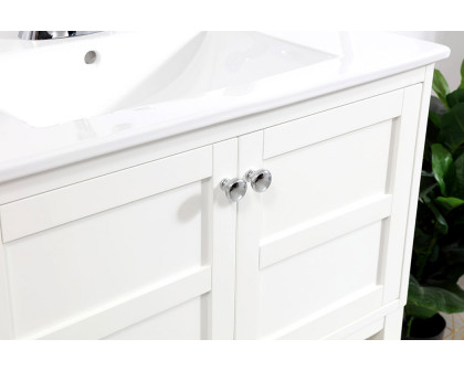 Elegant Bathroom Vanity - White, L 30" (VF2530WH)