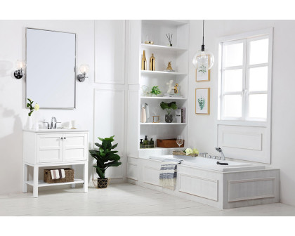 Elegant Bathroom Vanity - White, L 30" (VF2530WH)