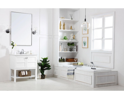 Elegant Bathroom Vanity - White, L 30" (VF2530WH)