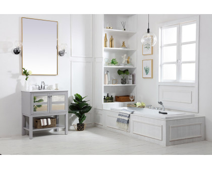 Elegant Bathroom Vanity - Gray/Mirror, L 30" (VF26MRGR)