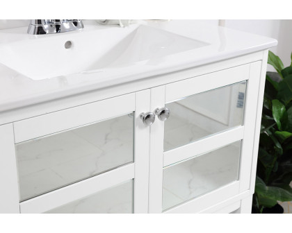 Elegant Bathroom Vanity - White/Mirror, L 30" (VF26MRWH)