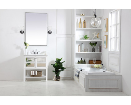 Elegant Bathroom Vanity - White/Mirror, L 30" (VF26MRWH)