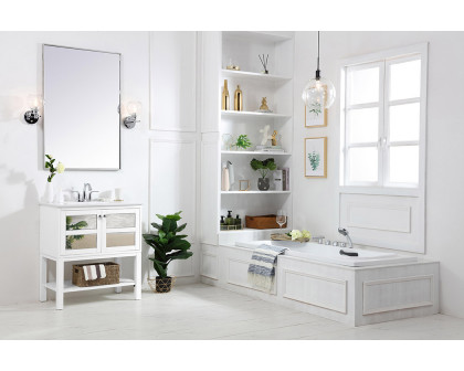 Elegant Bathroom Vanity - White/Mirror, L 30" (VF26MRWH)