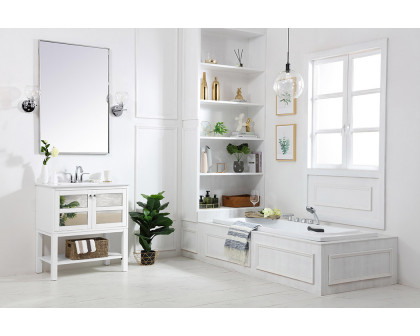 Elegant Bathroom Vanity - White/Mirror, L 30" (VF26MRWH)