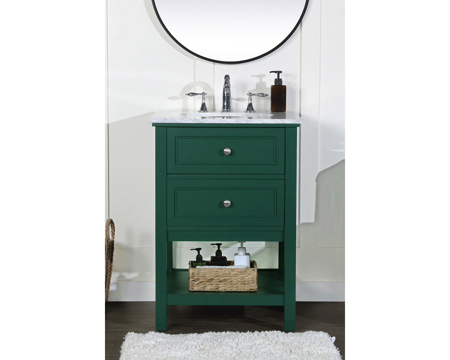 Elegant Bathroom Vanity - Green (VF27024GN)