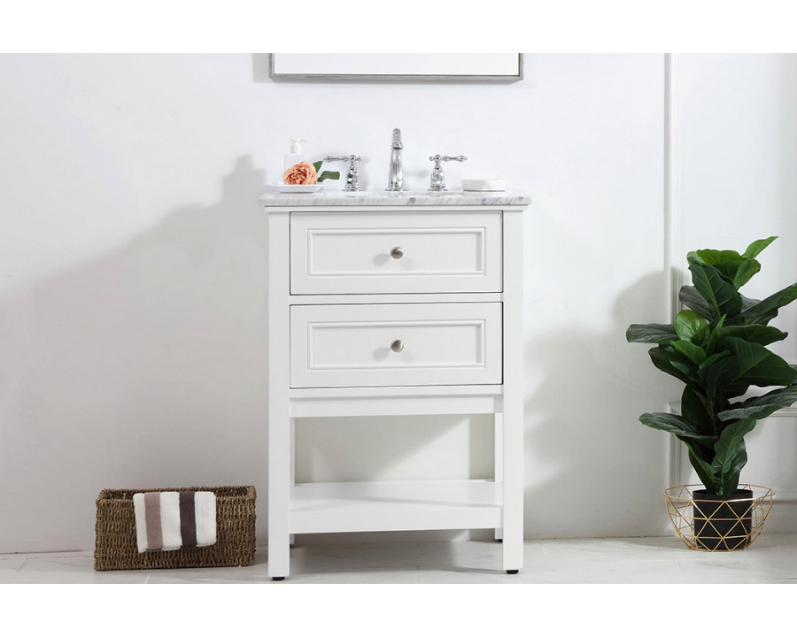 Elegant Bathroom Vanity - White (VF27024WH)