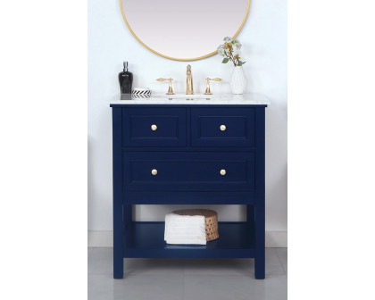 Elegant Bathroom Vanity - Blue, L 30" (VF27030BL)