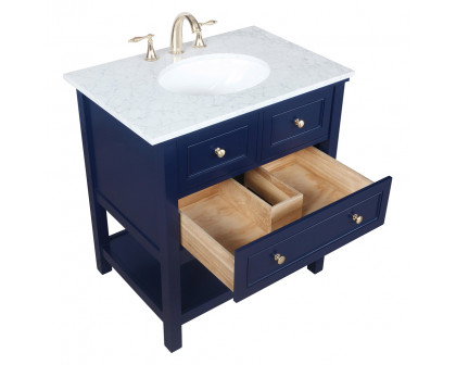 Elegant Bathroom Vanity - Blue, L 30" (VF27030BL)