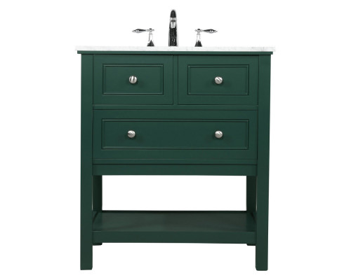 Elegant Bathroom Vanity - Green, L 30" (VF27030GN)