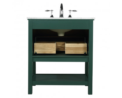 Elegant Bathroom Vanity - Green, L 30" (VF27030GN)