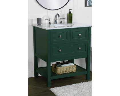 Elegant Bathroom Vanity - Green, L 30" (VF27030GN)