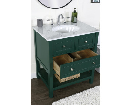 Elegant Bathroom Vanity - Green, L 30" (VF27030GN)