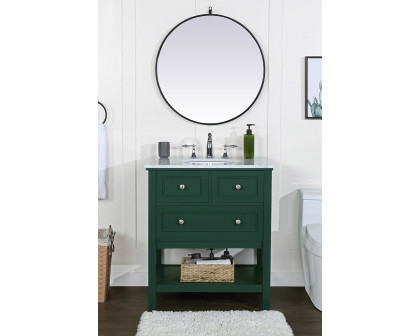 Elegant Bathroom Vanity - Green, L 30" (VF27030GN)