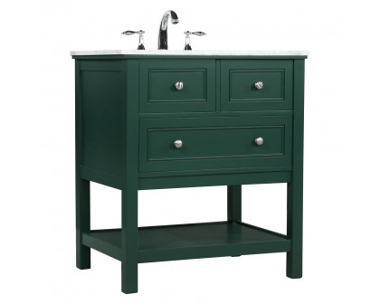 Elegant Bathroom Vanity - Green, L 30" (VF27030GN)