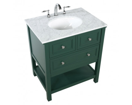 Elegant Bathroom Vanity - Green, L 30" (VF27030GN)