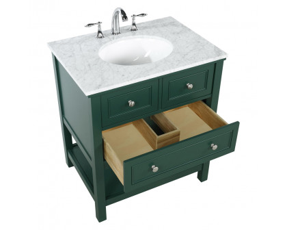 Elegant Bathroom Vanity - Green, L 30" (VF27030GN)