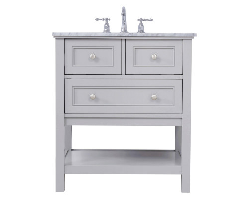 Elegant Bathroom Vanity - Gray, L 30" (VF27030GR)