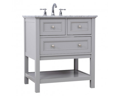 Elegant Bathroom Vanity - Gray, L 30" (VF27030GR)