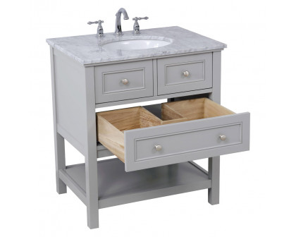 Elegant Bathroom Vanity - Gray, L 30" (VF27030GR)