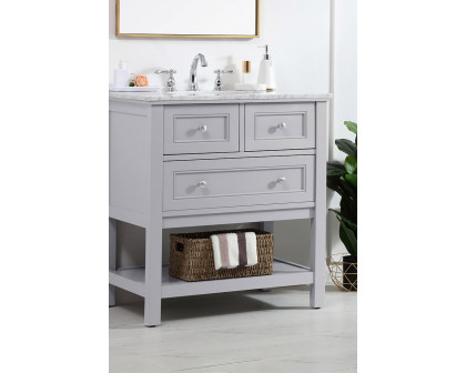 Elegant Bathroom Vanity - Gray, L 30" (VF27030GR)