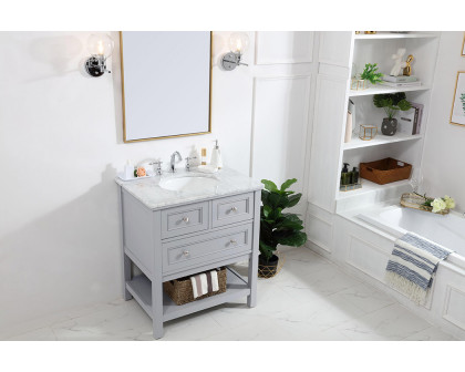 Elegant Bathroom Vanity - Gray, L 30" (VF27030GR)