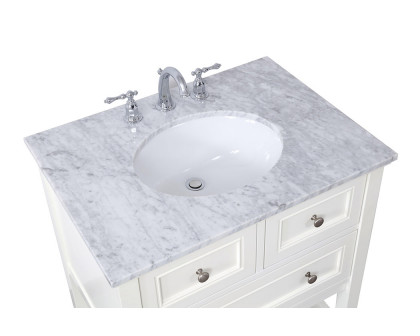 Elegant Bathroom Vanity - White, L 30" (VF27030WH)