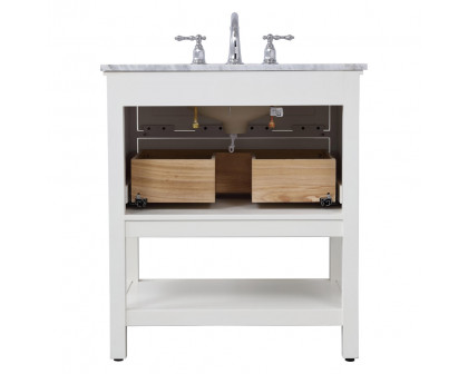 Elegant Bathroom Vanity - White, L 30" (VF27030WH)