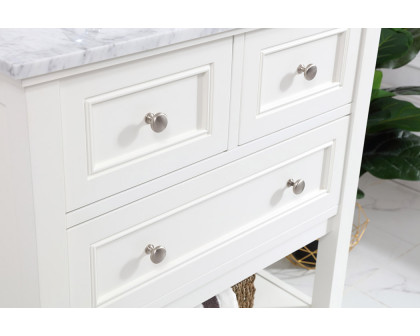 Elegant Bathroom Vanity - White, L 30" (VF27030WH)