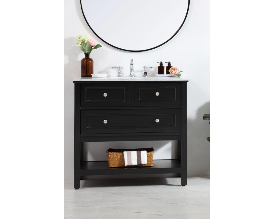 Elegant Bathroom Vanity - Black, L 36" (VF27036BK)