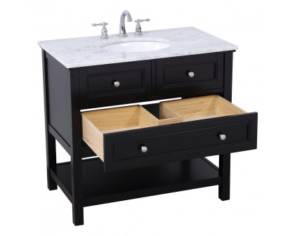 Elegant Bathroom Vanity - Black, L 36" (VF27036BK)