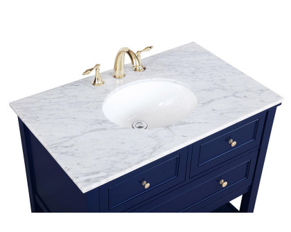 Elegant Bathroom Vanity - Blue, L 36" (VF27036BL)