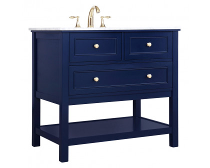 Elegant Bathroom Vanity - Blue, L 36" (VF27036BL)