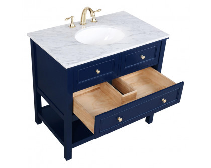 Elegant Bathroom Vanity - Blue, L 36" (VF27036BL)