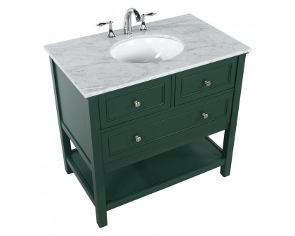 Elegant Bathroom Vanity - Green, L 36" (VF27036GN)