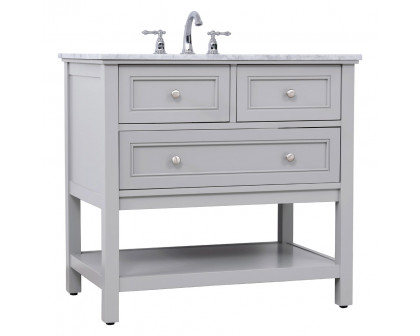 Elegant Bathroom Vanity - Gray, L 36" (VF27036GR)