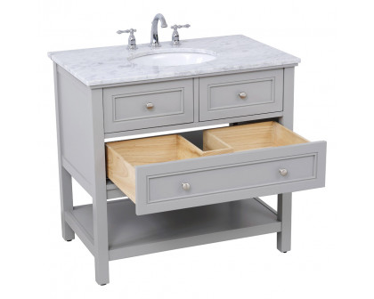 Elegant Bathroom Vanity - Gray, L 36" (VF27036GR)