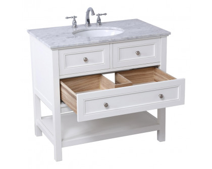 Elegant Bathroom Vanity - White, L 36" (VF27036WH)