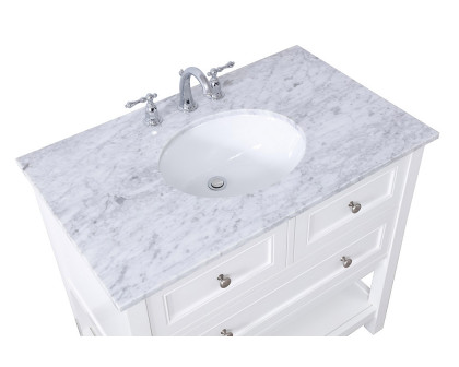 Elegant Bathroom Vanity - White, L 36" (VF27036WH)