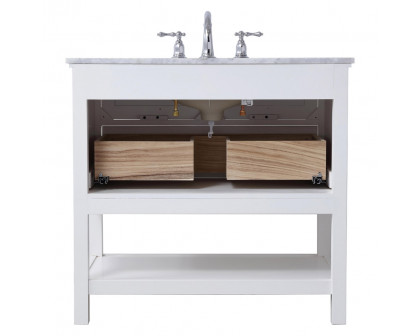 Elegant Bathroom Vanity - White, L 36" (VF27036WH)