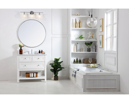 Elegant Bathroom Vanity - White, L 36" (VF27036WH)