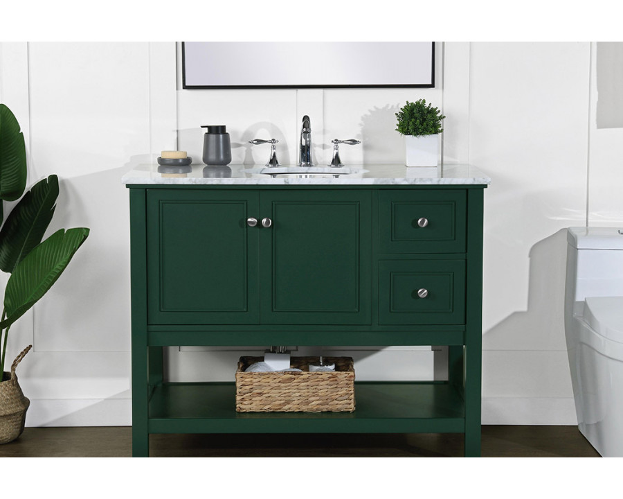 Elegant Bathroom Vanity - Green (VF27042GN)