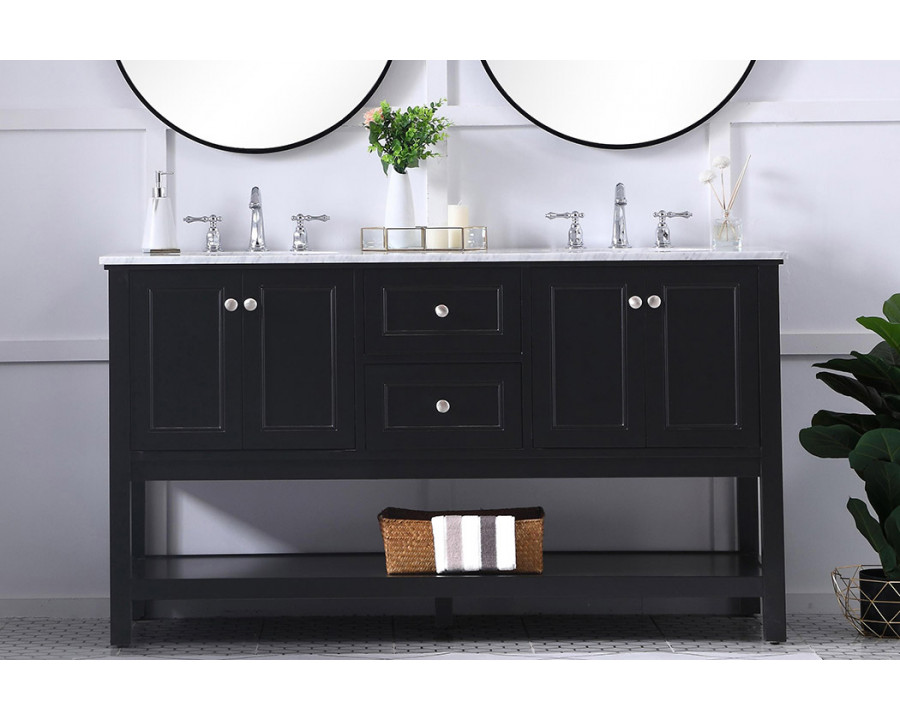 Elegant Bathroom Vanity - Black, L 60" (VF27060BK)