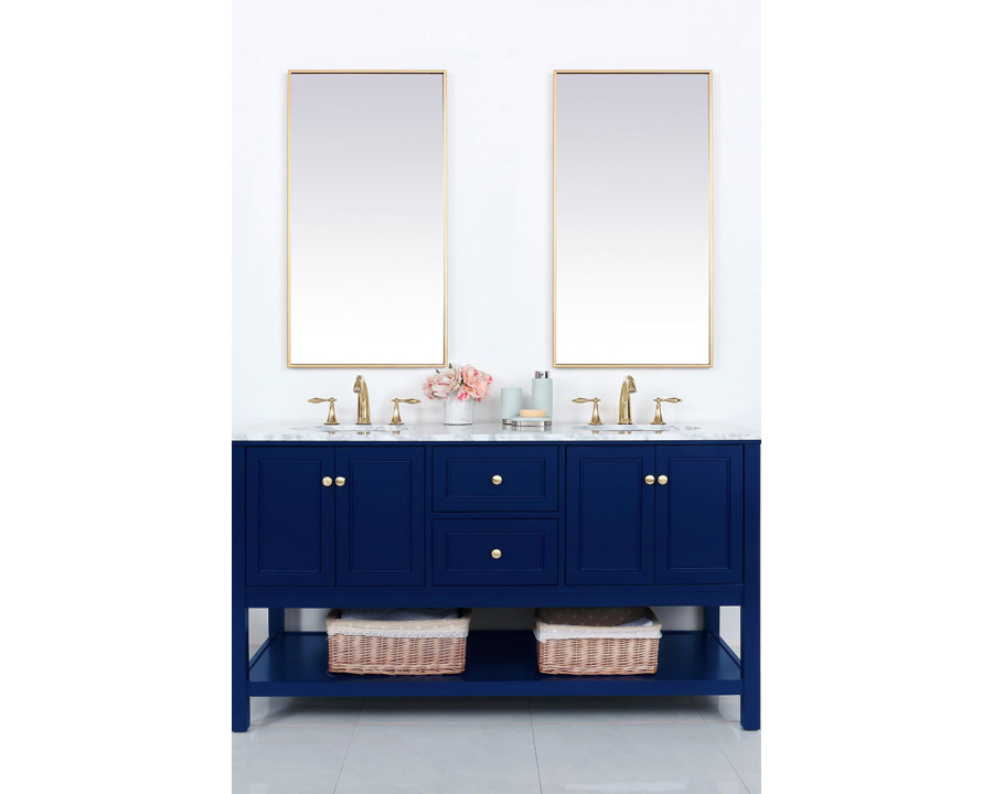 Elegant Bathroom Vanity - Blue, L 60" (VF27060DBL)