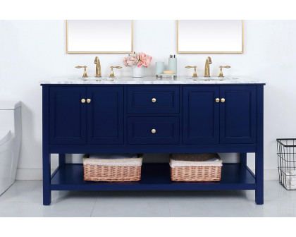 Elegant Bathroom Vanity - Blue, L 60" (VF27060DBL)