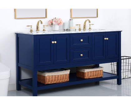 Elegant Bathroom Vanity - Blue, L 60" (VF27060DBL)