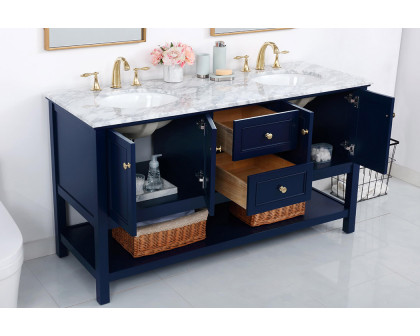 Elegant Bathroom Vanity - Blue, L 60" (VF27060DBL)