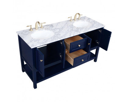 Elegant Bathroom Vanity - Blue, L 60" (VF27060DBL)