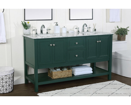 Elegant Bathroom Vanity - Green, L 60" (VF27060DGN)